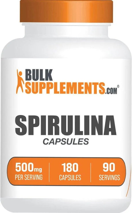 BULK SUPPLEMENTS - BulkSupplements Spirulina 500Mg. 180 Capsulas - The Red Vitamin MX - Suplementos Alimenticios - {{ shop.shopifyCountryName }}