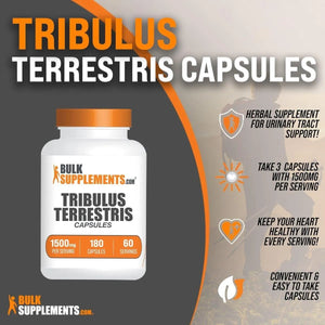 BULK SUPPLEMENTS - BulkSupplements Tribulus Terrestris 1500Mg. 180 Capsulas - The Red Vitamin MX - Suplementos Alimenticios - {{ shop.shopifyCountryName }}