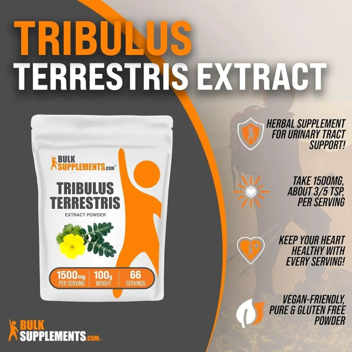 BULK SUPPLEMENTS - BulkSupplements Tribulus Terrestris Extract Powder 100Gr. - The Red Vitamin MX - Suplementos Alimenticios - {{ shop.shopifyCountryName }}