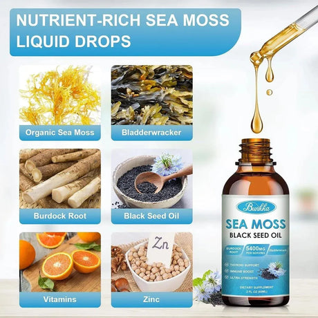 BUNKKA - Bunkka Sea Moss Black Seed Oil 60Ml. - The Red Vitamin MX - Suplementos Alimenticios - {{ shop.shopifyCountryName }}