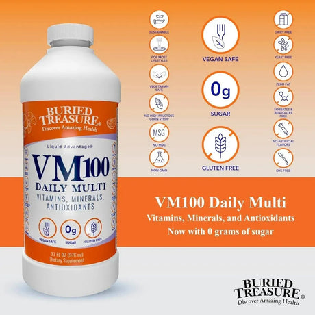 BURIED TREASURE - Buried Treasure VM100 Daily Multi 976Ml. - The Red Vitamin MX - Suplementos Alimenticios - {{ shop.shopifyCountryName }}