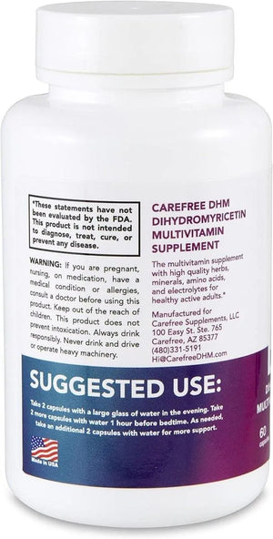 CAREFREE - Carefree DHM Dihydromyricetin 600Mg. 60 Capsulas - The Red Vitamin MX - Suplementos Alimenticios - {{ shop.shopifyCountryName }}