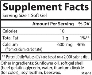 CARLSON - Carlson Cal-600 600Mg. Calcium 250 Capsulas Blandas - The Red Vitamin MX - Suplementos Alimenticios - {{ shop.shopifyCountryName }}