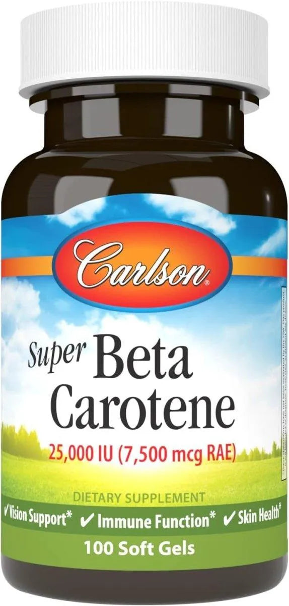 CARLSON - Carlson Super Beta Carotene 25000 IU 100 Capsulas Blandas - The Red Vitamin MX - Suplementos Alimenticios - {{ shop.shopifyCountryName }}