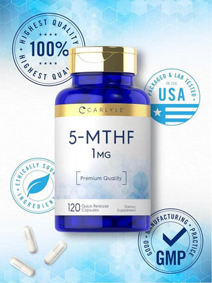 CARLYLE - Carlyle 5-MTHF 1 Mg. 120 Capsulas - The Red Vitamin MX - Suplementos Alimenticios - {{ shop.shopifyCountryName }}