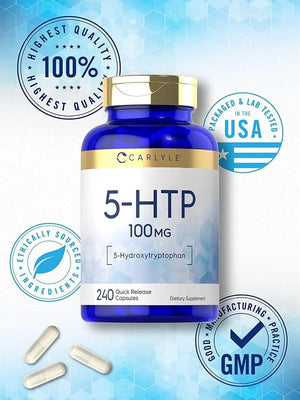 CARLYLE - Carlyle 5HTP 100Mg. 240 Capsulas 5 Hydroxtryptophan - The Red Vitamin MX - Suplementos Alimenticios - {{ shop.shopifyCountryName }}