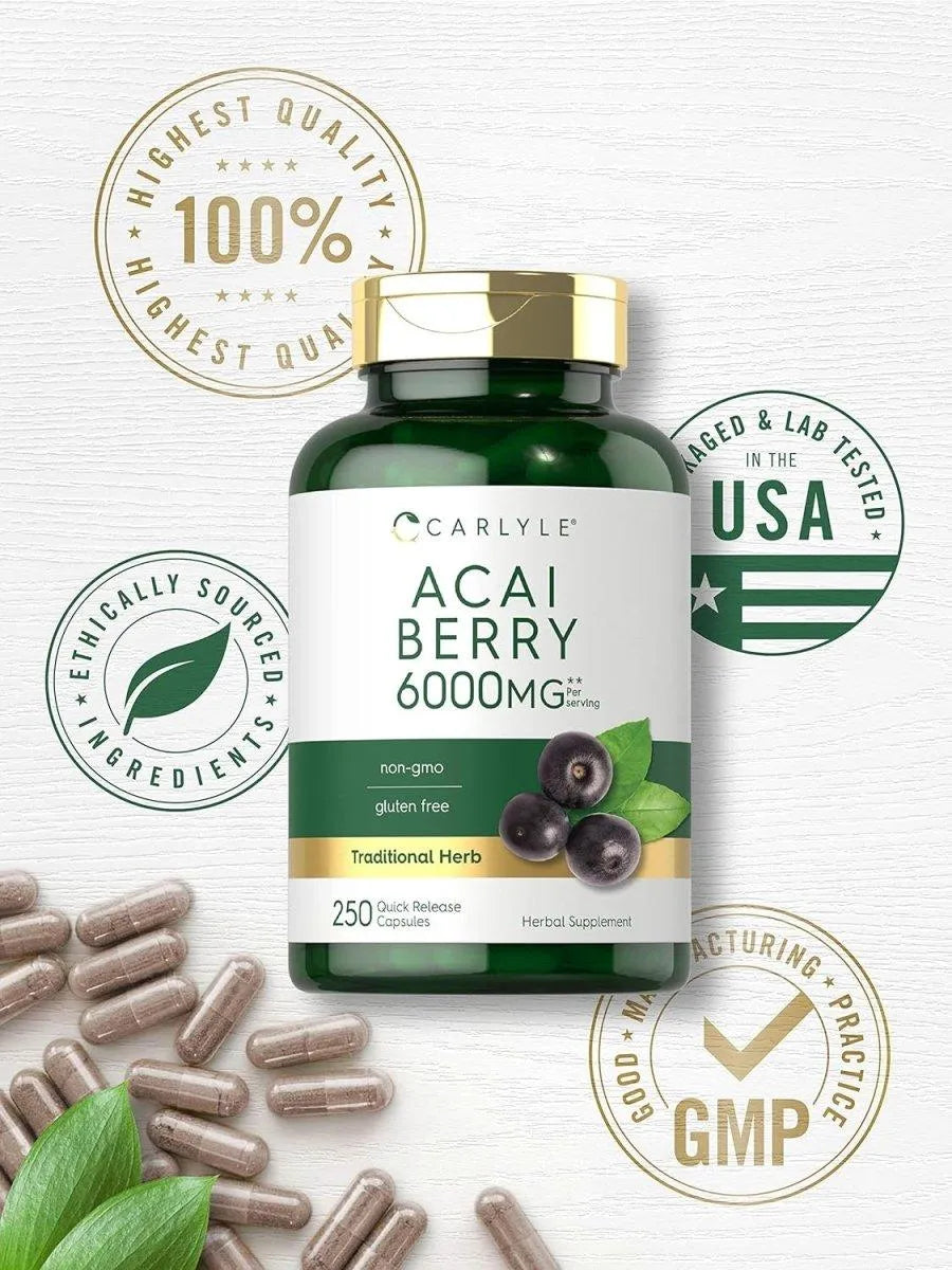 CARLYLE - Carlyle Acai Berry 6000Mg. 250 Capsulas - The Red Vitamin MX - Suplementos Alimenticios - {{ shop.shopifyCountryName }}