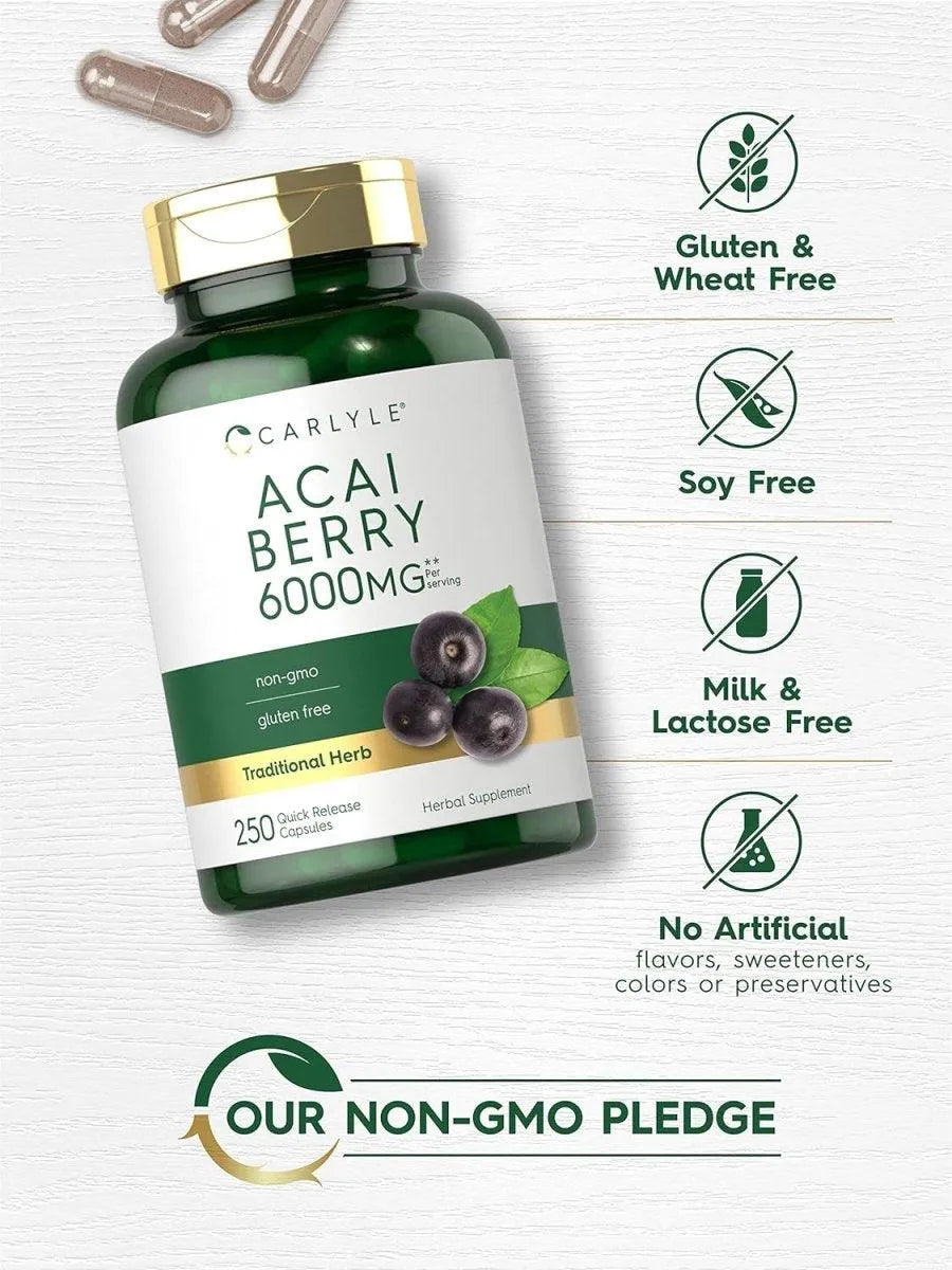 CARLYLE - Carlyle Acai Berry 6000Mg. 250 Capsulas - The Red Vitamin MX - Suplementos Alimenticios - {{ shop.shopifyCountryName }}