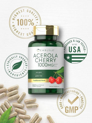 CARLYLE - Carlyle Acerola Cherry 1000Mg. 150 Capsulas - The Red Vitamin MX - Suplementos Alimenticios - {{ shop.shopifyCountryName }}