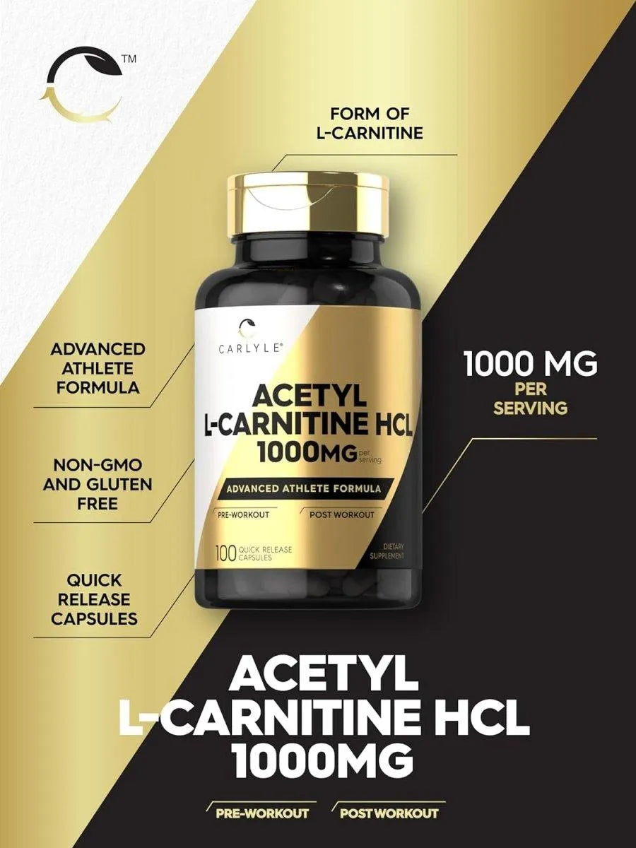 CARLYLE - Carlyle Acetyl L-Carnitine HCL 1000Mg. 100 Capsulas - The Red Vitamin MX - Suplementos Alimenticios - {{ shop.shopifyCountryName }}