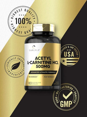 CARLYLE - Carlyle Acetyl L-Carnitine HCL 500Mg. 180 Capsulas - The Red Vitamin MX - Suplementos Alimenticios - {{ shop.shopifyCountryName }}