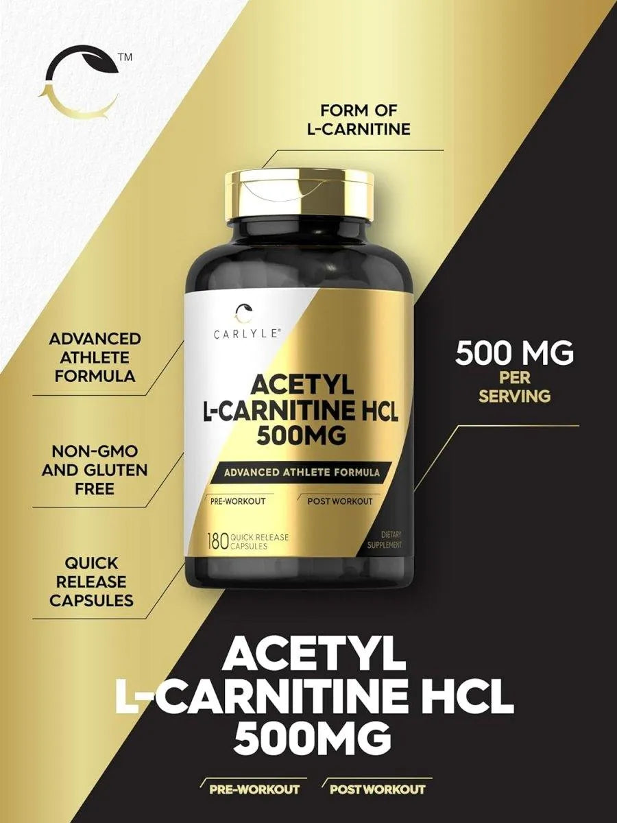 CARLYLE - Carlyle Acetyl L-Carnitine HCL 500Mg. 180 Capsulas - The Red Vitamin MX - Suplementos Alimenticios - {{ shop.shopifyCountryName }}