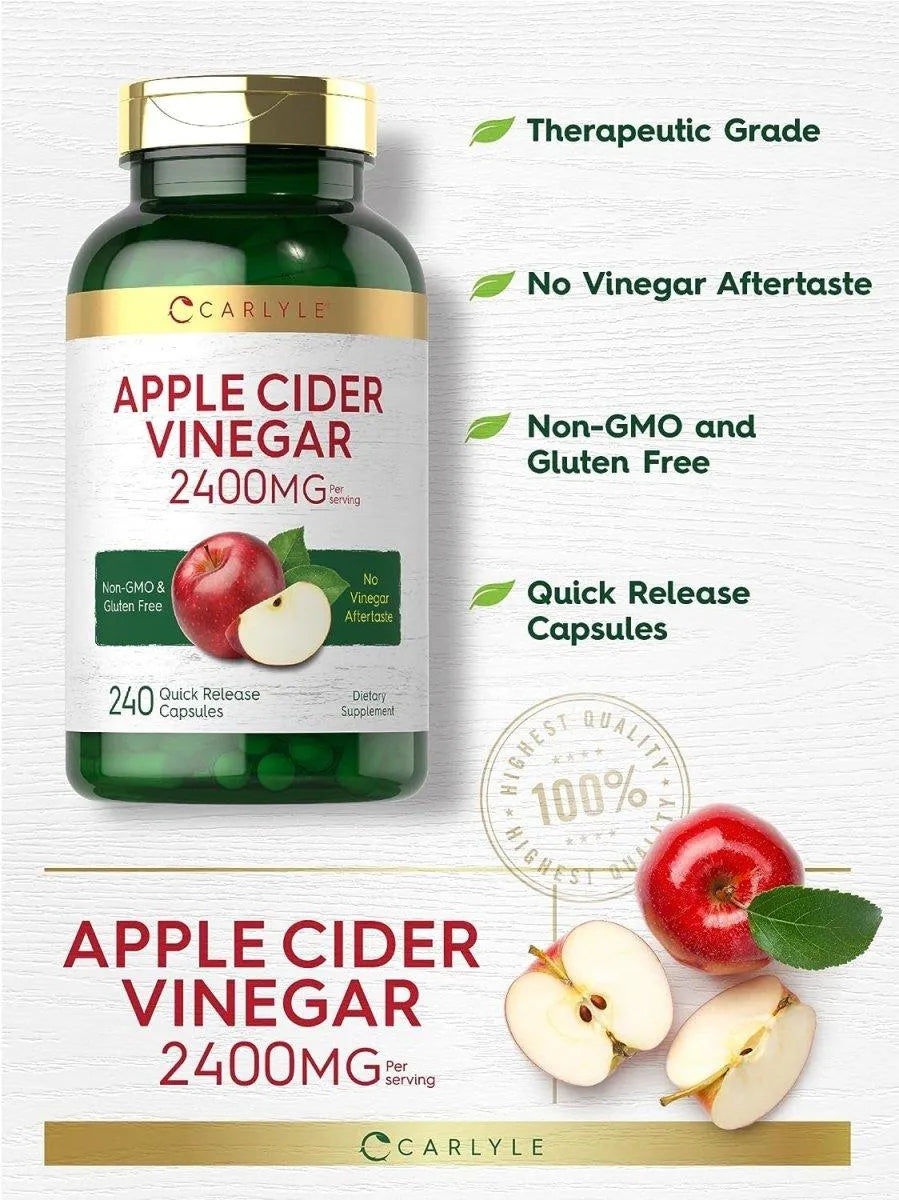 CARLYLE - Carlyle Apple Cider Vinegar 2400Mg. 240 Capsulas - The Red Vitamin MX - Suplementos Alimenticios - {{ shop.shopifyCountryName }}