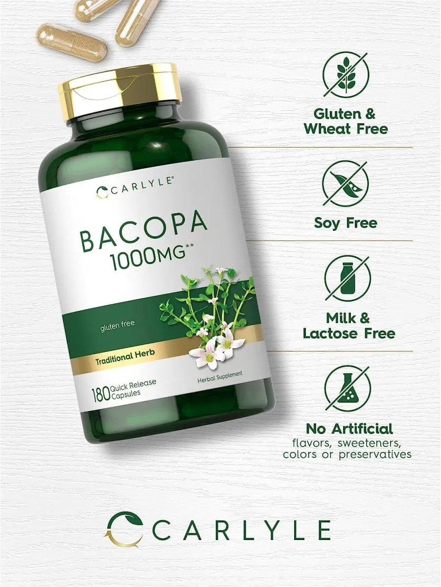 CARLYLE - Carlyle Bacopa Monnieri 1000Mg. 180 Capsulas - The Red Vitamin MX - Suplementos Alimenticios - {{ shop.shopifyCountryName }}