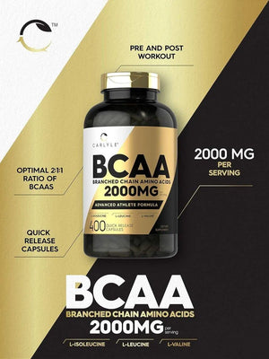 CARLYLE - Carlyle BCAA Amino Acids 2000Mg. 400 Capsulas - The Red Vitamin MX - Suplementos Alimenticios - {{ shop.shopifyCountryName }}