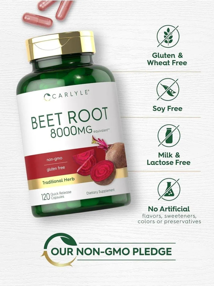 CARLYLE - Carlyle Beet Root 8000Mg. 120 Capsulas - The Red Vitamin MX - Suplementos Alimenticios - {{ shop.shopifyCountryName }}