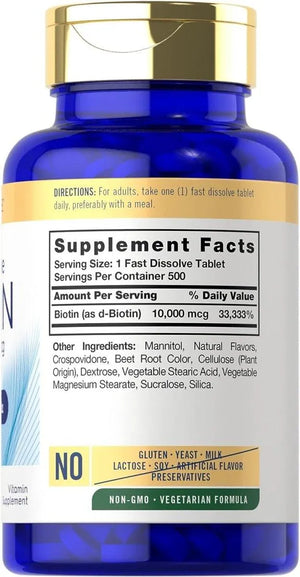 CARLYLE - Carlyle Biotin 10000 mcg 500 Tabletas - The Red Vitamin MX - Suplementos Alimenticios - {{ shop.shopifyCountryName }}