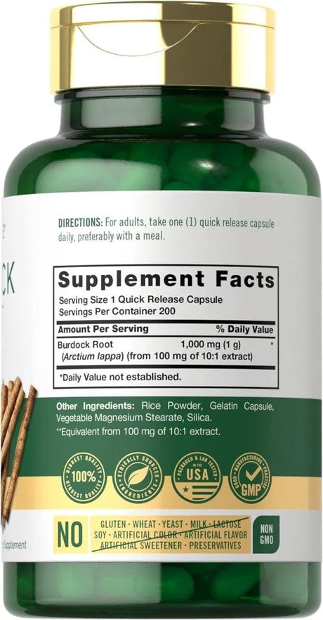 CARLYLE - Carlyle Burdock Root 1000Mg. 200 Capsulas - The Red Vitamin MX - Suplementos Alimenticios - {{ shop.shopifyCountryName }}