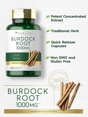 CARLYLE - Carlyle Burdock Root 1000Mg. 200 Capsulas - The Red Vitamin MX - Suplementos Alimenticios - {{ shop.shopifyCountryName }}