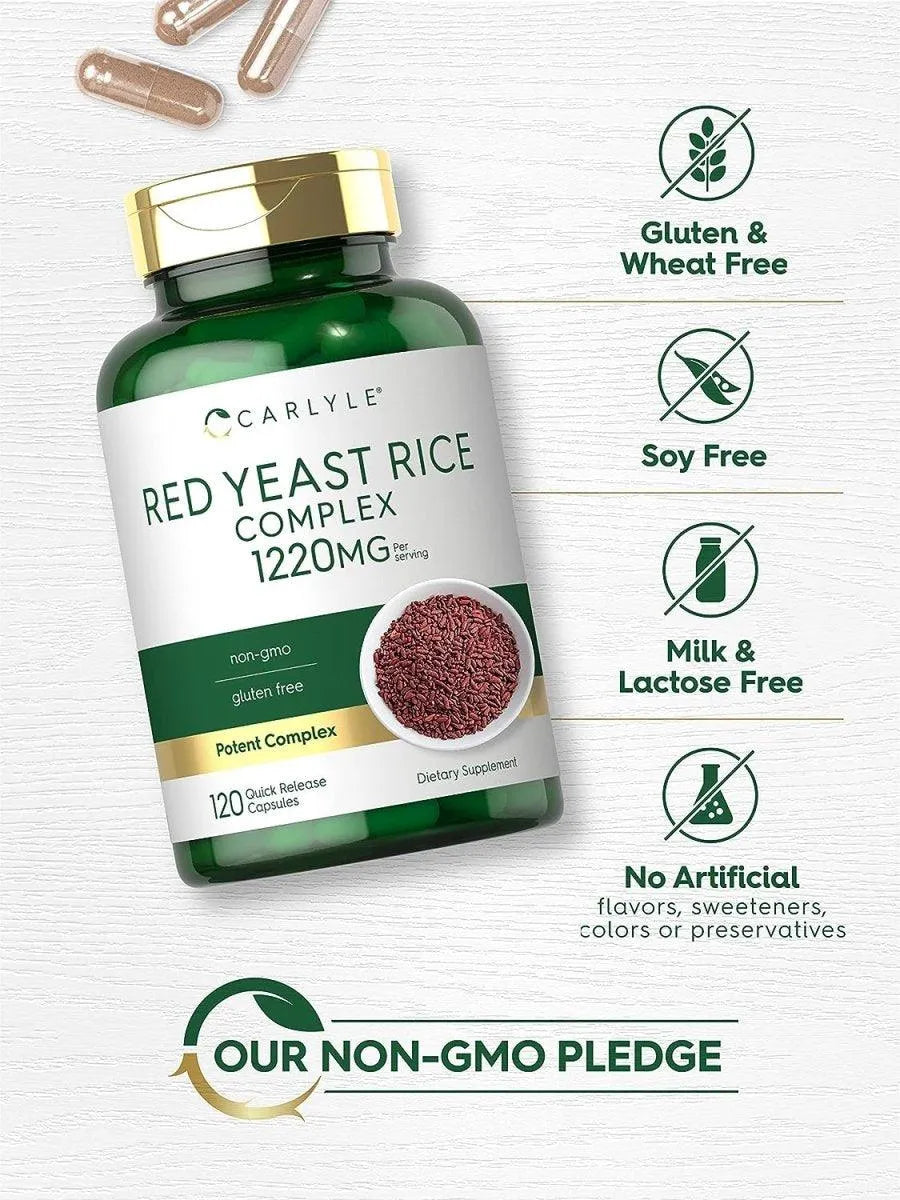 CARLYLE - Carlyle Carlyle Red Yeast Rice Complex 1220Mg. 120 Capsulas - The Red Vitamin MX - Suplementos Alimenticios - {{ shop.shopifyCountryName }}