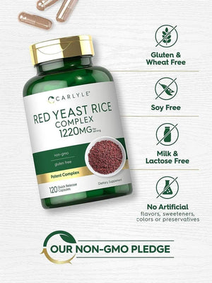 CARLYLE - Carlyle Carlyle Red Yeast Rice Complex 1220Mg. 120 Capsulas - The Red Vitamin MX - Suplementos Alimenticios - {{ shop.shopifyCountryName }}