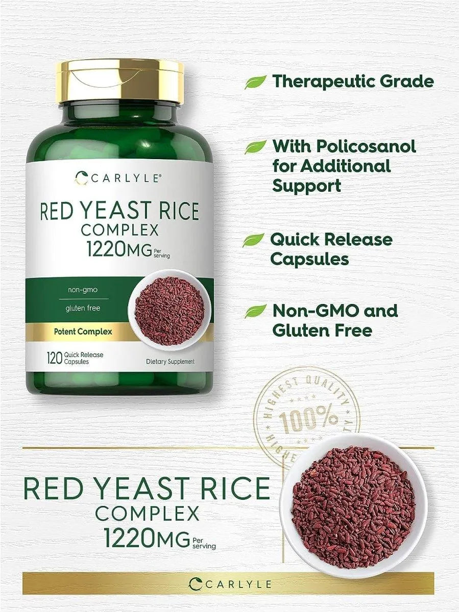 CARLYLE - Carlyle Carlyle Red Yeast Rice Complex 1220Mg. 120 Capsulas - The Red Vitamin MX - Suplementos Alimenticios - {{ shop.shopifyCountryName }}