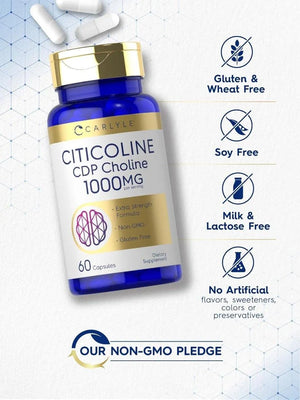 CARLYLE - Carlyle Citicoline CDP Choline 1000Mg. 60 Capsulas - The Red Vitamin MX - Suplementos Alimenticios - {{ shop.shopifyCountryName }}