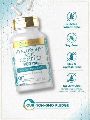 Carlyle Collagen with Hyaluronic Acid 900Mg. 90 Capsulas - The Red Vitamin MX - Carlyle Collagen with Hyaluronic Acid 900Mg. 90 Capsulas - The Red Vitamin MX - Suplementos Alimenticios - CARLYLE - CARLYLE - Suplementos Alimenticios