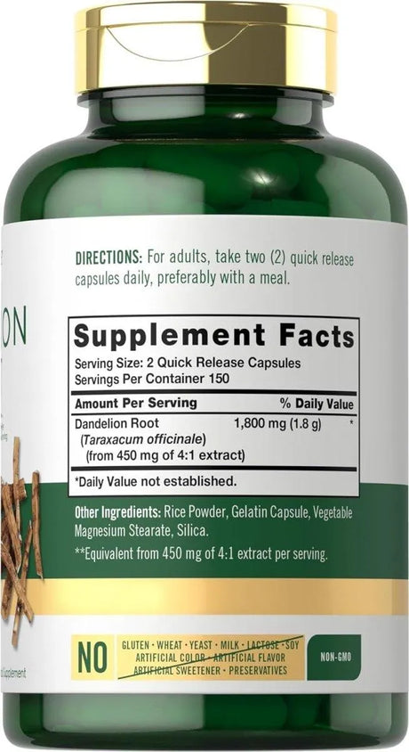 CARLYLE - Carlyle Dandelion Root 1800Mg. 300 Capsulas - The Red Vitamin MX - Suplementos Alimenticios - {{ shop.shopifyCountryName }}