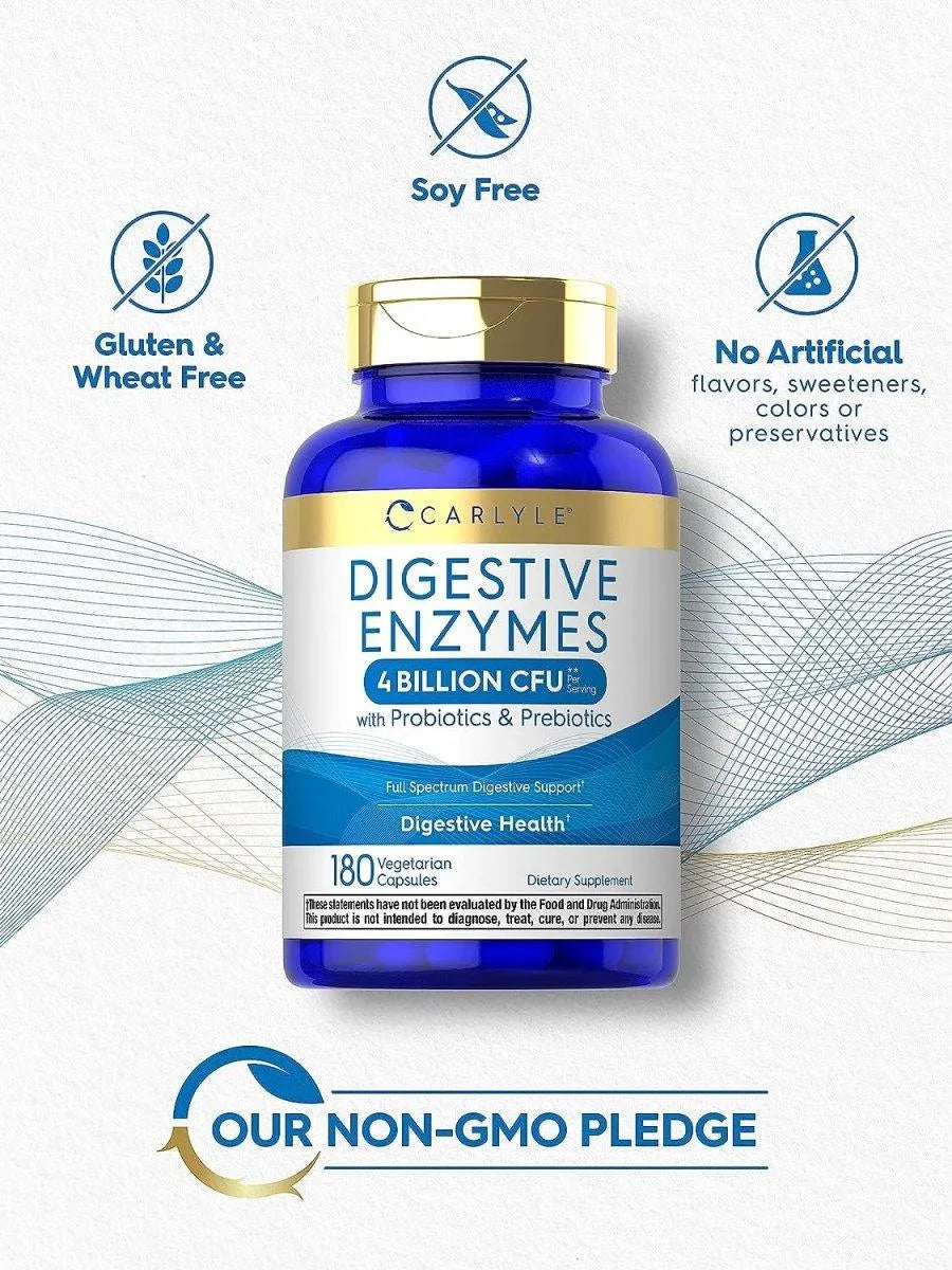 CARLYLE - Carlyle Digestive Enzymes 180 Capsulas - The Red Vitamin MX - Suplementos Alimenticios - {{ shop.shopifyCountryName }}