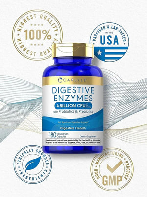 CARLYLE - Carlyle Digestive Enzymes 180 Capsulas - The Red Vitamin MX - Suplementos Alimenticios - {{ shop.shopifyCountryName }}