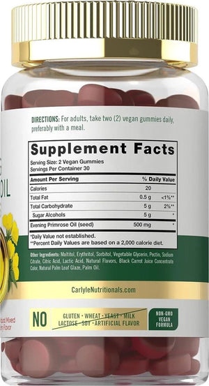 CARLYLE - Carlyle Evening Primrose Oil Gummies 500Mg. 60 Gomitas - The Red Vitamin MX - Suplementos Alimenticios - {{ shop.shopifyCountryName }}