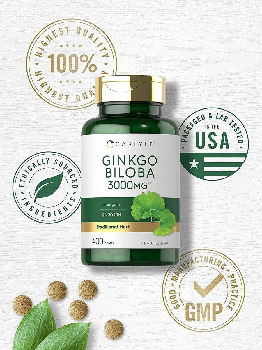 CARLYLE - Carlyle Ginkgo Biloba 3000Mg. 400 Tabletas - The Red Vitamin MX - Suplementos Alimenticios - {{ shop.shopifyCountryName }}