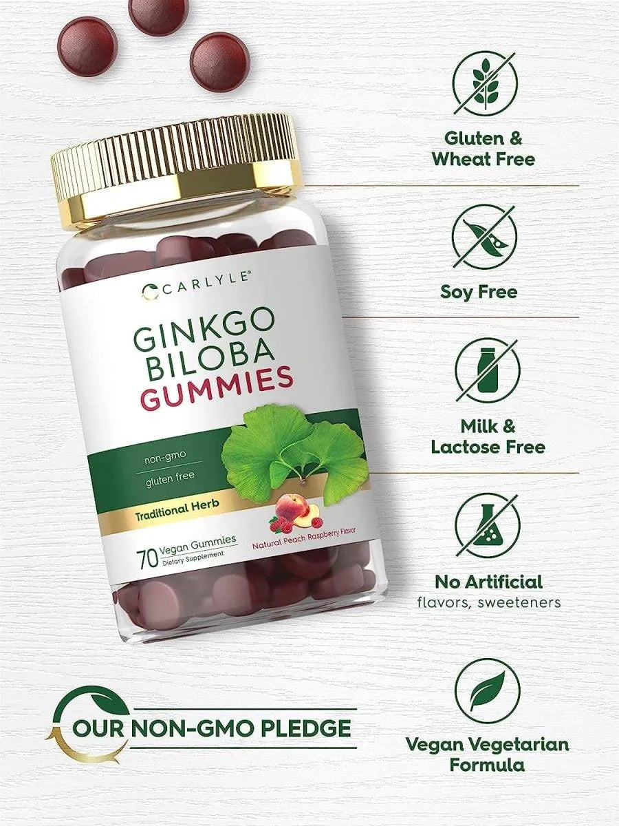 CARLYLE - Carlyle Ginkgo Biloba 300Mg. 70 Gomitas - The Red Vitamin MX - Suplementos Alimenticios - {{ shop.shopifyCountryName }}