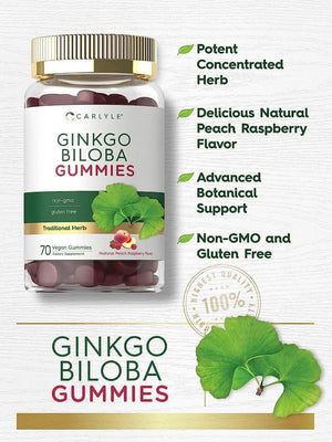 CARLYLE - Carlyle Ginkgo Biloba 300Mg. 70 Gomitas - The Red Vitamin MX - Suplementos Alimenticios - {{ shop.shopifyCountryName }}