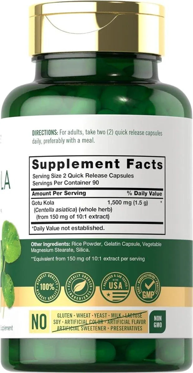 CARLYLE - Carlyle Gotu Kola 1500Mg. 180 Capsulas - The Red Vitamin MX - Suplementos Alimenticios - {{ shop.shopifyCountryName }}