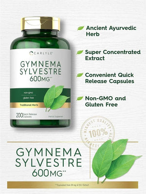 CARLYLE - Carlyle Gymnema Sylvestre 600Mg. 200 Capsulas - The Red Vitamin MX - Suplementos Alimenticios - {{ shop.shopifyCountryName }}