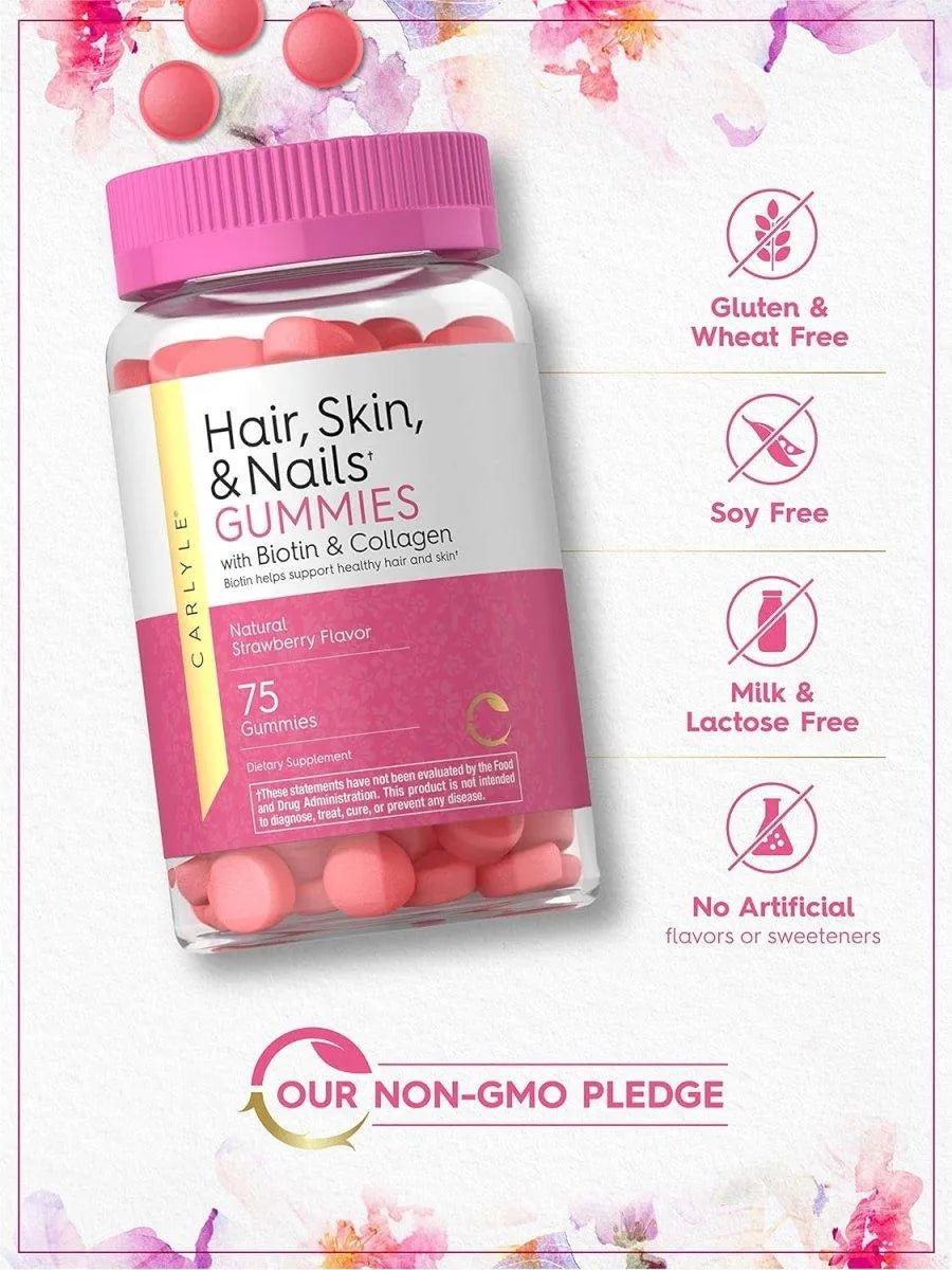 CARLYLE - Carlyle Hair Skin and Nails Vitamins 75 Gomitas - The Red Vitamin MX - Suplementos Alimenticios - {{ shop.shopifyCountryName }}