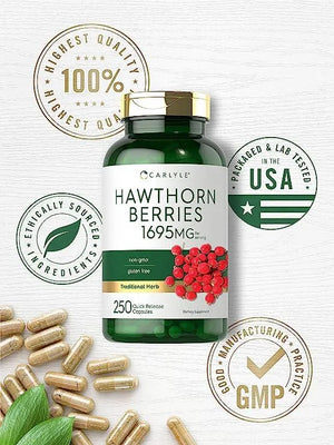 CARLYLE - Carlyle Hawthorn Berry 1695Mg. 250 Capsulas - The Red Vitamin MX - Suplementos Alimenticios - {{ shop.shopifyCountryName }}