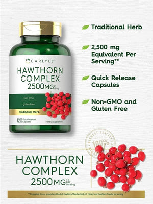 CARLYLE - Carlyle Hawthorn Berry Complex 2500Mg. 120 Capsulas - The Red Vitamin MX - Suplementos Alimenticios - {{ shop.shopifyCountryName }}