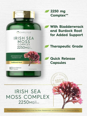 CARLYLE - Carlyle Irish Sea Moss Capsules 2250Mg. 180 Capsulas - The Red Vitamin MX - Suplementos Alimenticios - {{ shop.shopifyCountryName }}