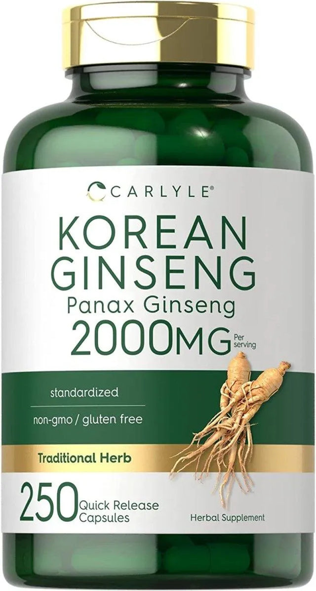 CARLYLE - Carlyle Korean Panax Ginseng 2000Mg. 250 Capsulas - The Red Vitamin MX - Suplementos Alimenticios - {{ shop.shopifyCountryName }}