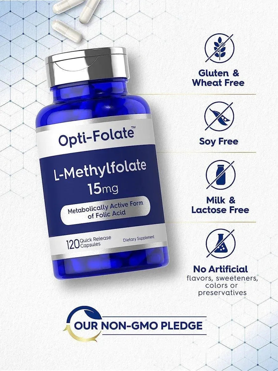 CARLYLE - Carlyle L Methylfolate 15Mg. 120 Capsulas - The Red Vitamin MX - Suplementos Alimenticios - {{ shop.shopifyCountryName }}