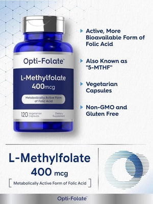 CARLYLE - Carlyle L Methylfolate 400mcg 120 Capsulas - The Red Vitamin MX - Suplementos Alimenticios - {{ shop.shopifyCountryName }}