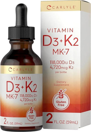 CARLYLE - Carlyle Liquid Vitamin D3 with K2 Drops 59Ml. - The Red Vitamin MX - Suplementos Alimenticios - {{ shop.shopifyCountryName }}