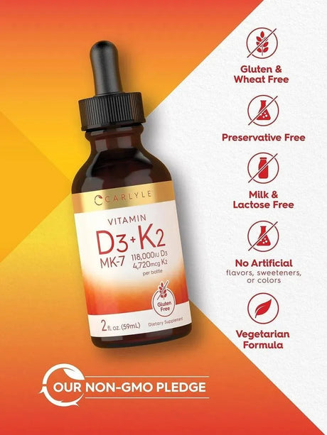 CARLYLE - Carlyle Liquid Vitamin D3 with K2 Drops 59Ml. - The Red Vitamin MX - Suplementos Alimenticios - {{ shop.shopifyCountryName }}