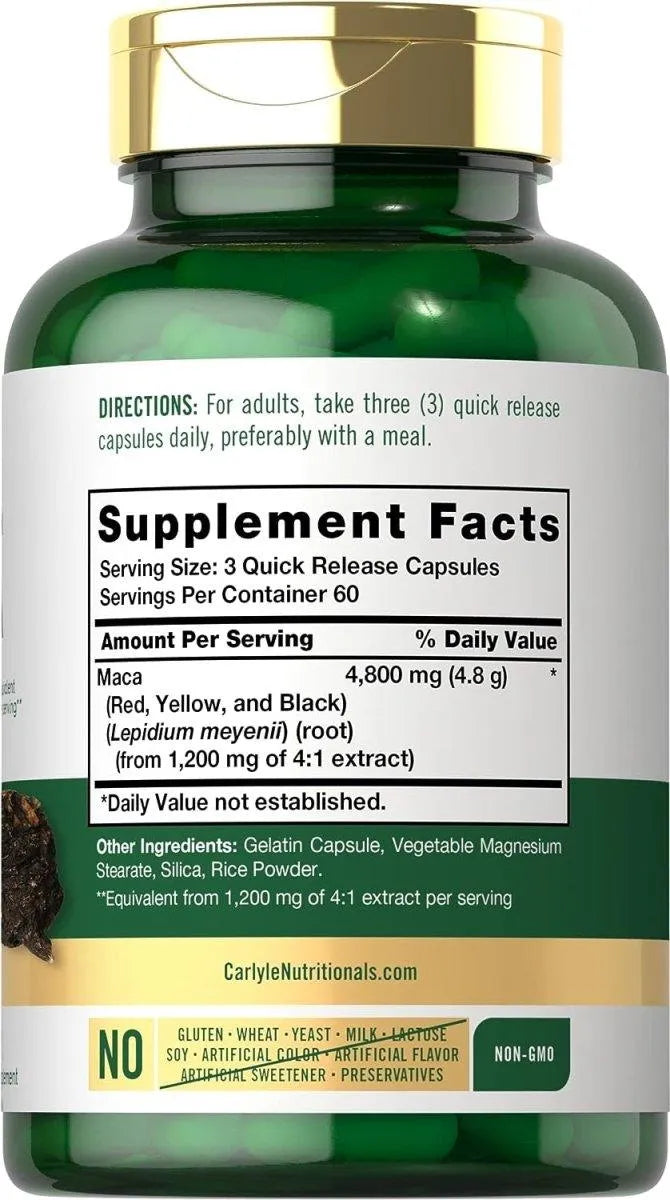 CARLYLE - Carlyle Maca Root 4800Mg. 180 Capsulas - The Red Vitamin MX - Suplementos Alimenticios - {{ shop.shopifyCountryName }}