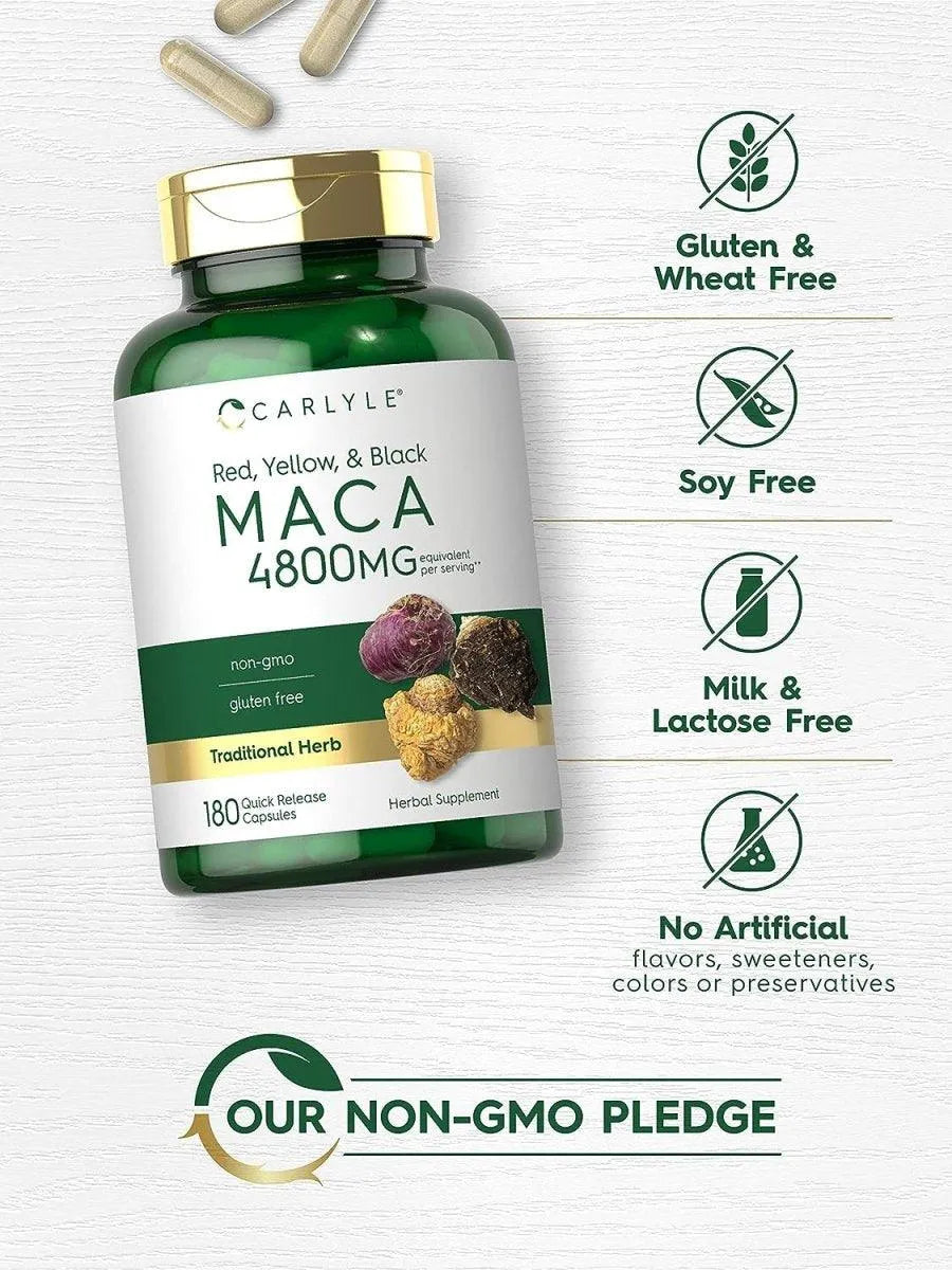 CARLYLE - Carlyle Maca Root 4800Mg. 180 Capsulas - The Red Vitamin MX - Suplementos Alimenticios - {{ shop.shopifyCountryName }}