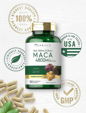 CARLYLE - Carlyle Maca Root 4800Mg. 180 Capsulas - The Red Vitamin MX - Suplementos Alimenticios - {{ shop.shopifyCountryName }}