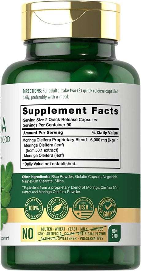 CARLYLE - Carlyle Moringa Oleifera 6000Mg. 180 Capsulas - The Red Vitamin MX - Suplementos Alimenticios - {{ shop.shopifyCountryName }}